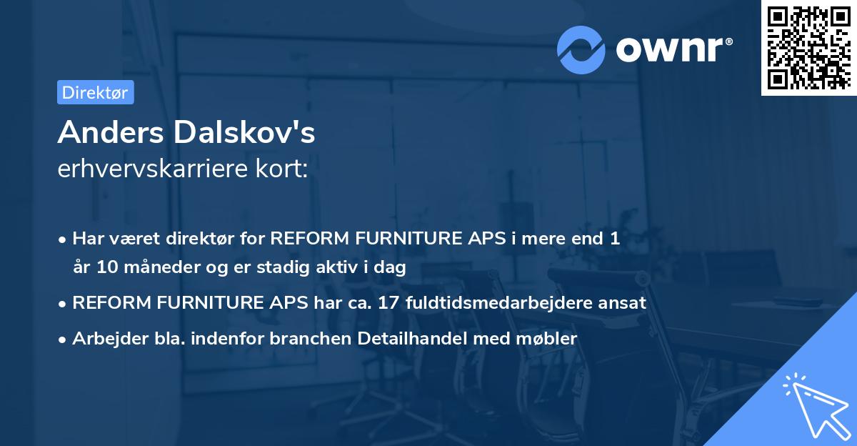 Anders Dalskov's erhvervskarriere kort