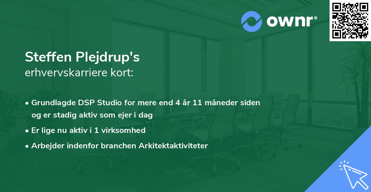 Steffen Plejdrup's erhvervskarriere kort