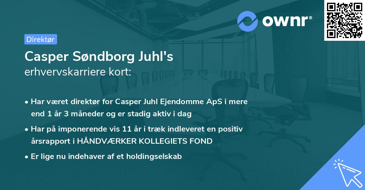 Casper Søndborg Juhl's erhvervskarriere kort