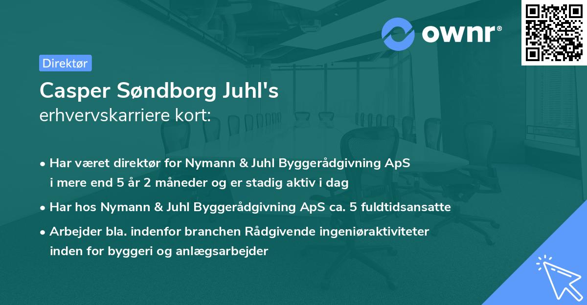 Casper Søndborg Juhl's erhvervskarriere kort