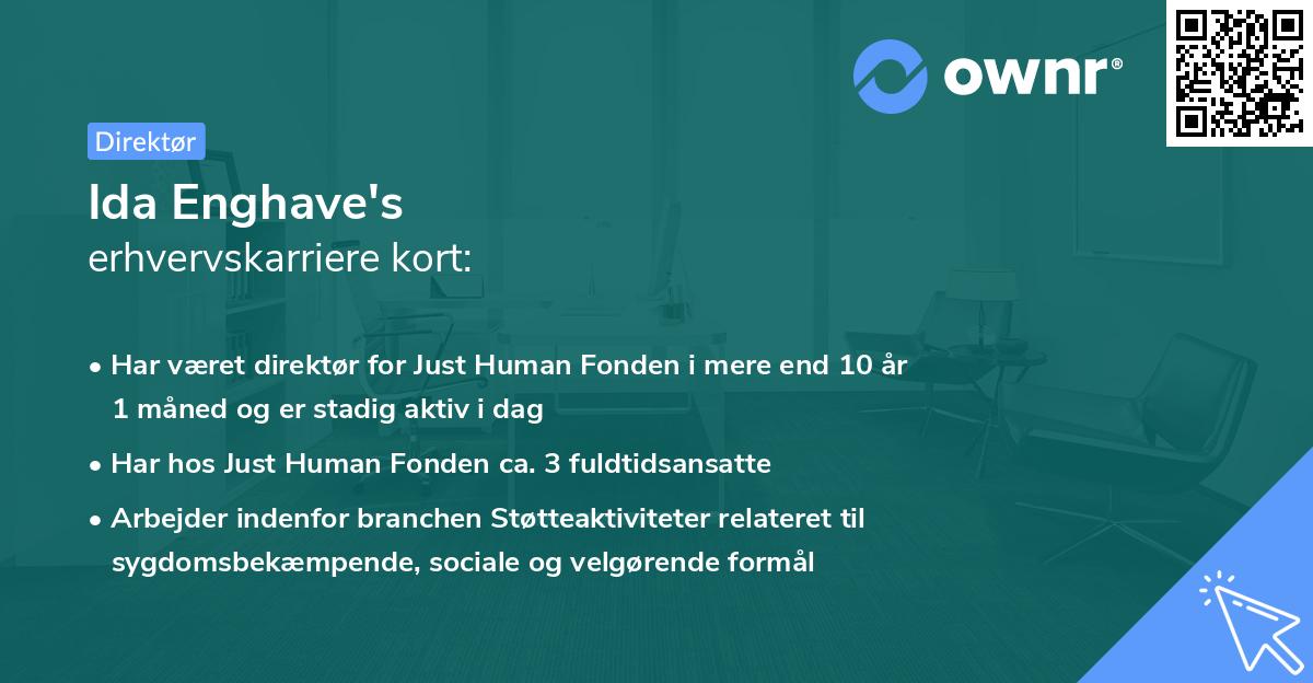 Ida Enghave's erhvervskarriere kort