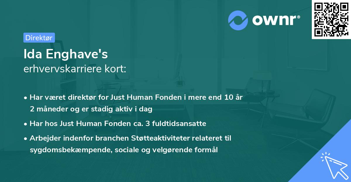 Ida Enghave's erhvervskarriere kort