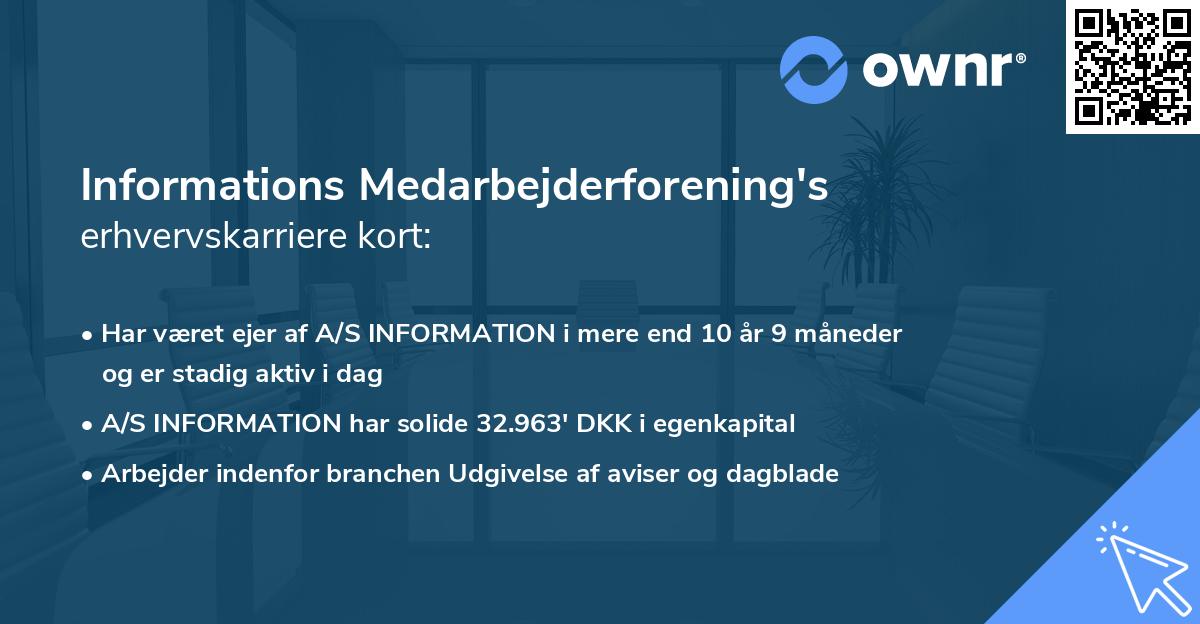 Informations Medarbejderforening's erhvervskarriere kort