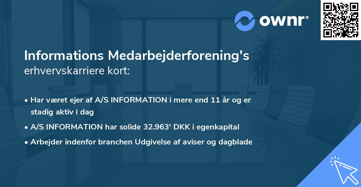 Informations Medarbejderforening's erhvervskarriere kort