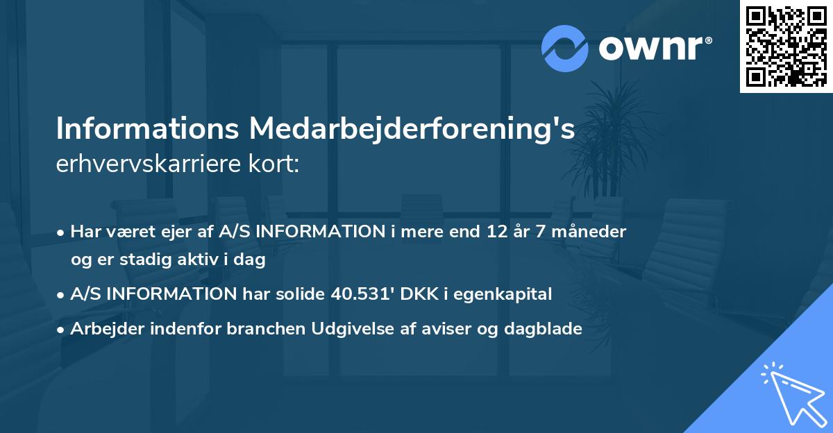 Informations Medarbejderforening's erhvervskarriere kort
