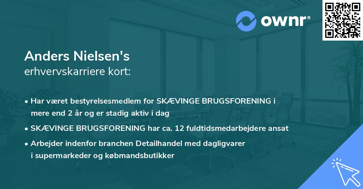 Anders Nielsen's erhvervskarriere kort