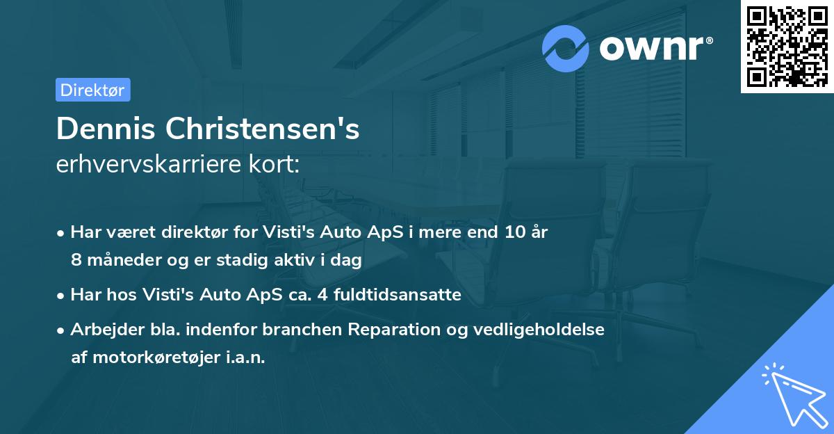 Dennis Christensen's erhvervskarriere kort