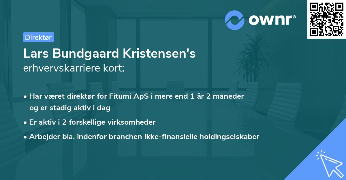 Lars Bundgaard Kristensen's erhvervskarriere kort