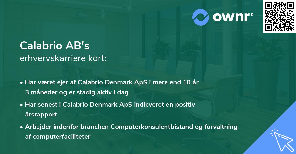 Calabrio AB's erhvervskarriere kort