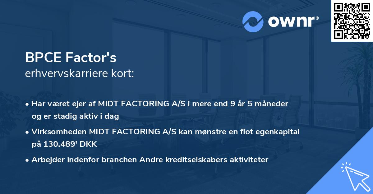 BPCE Factor's erhvervskarriere kort