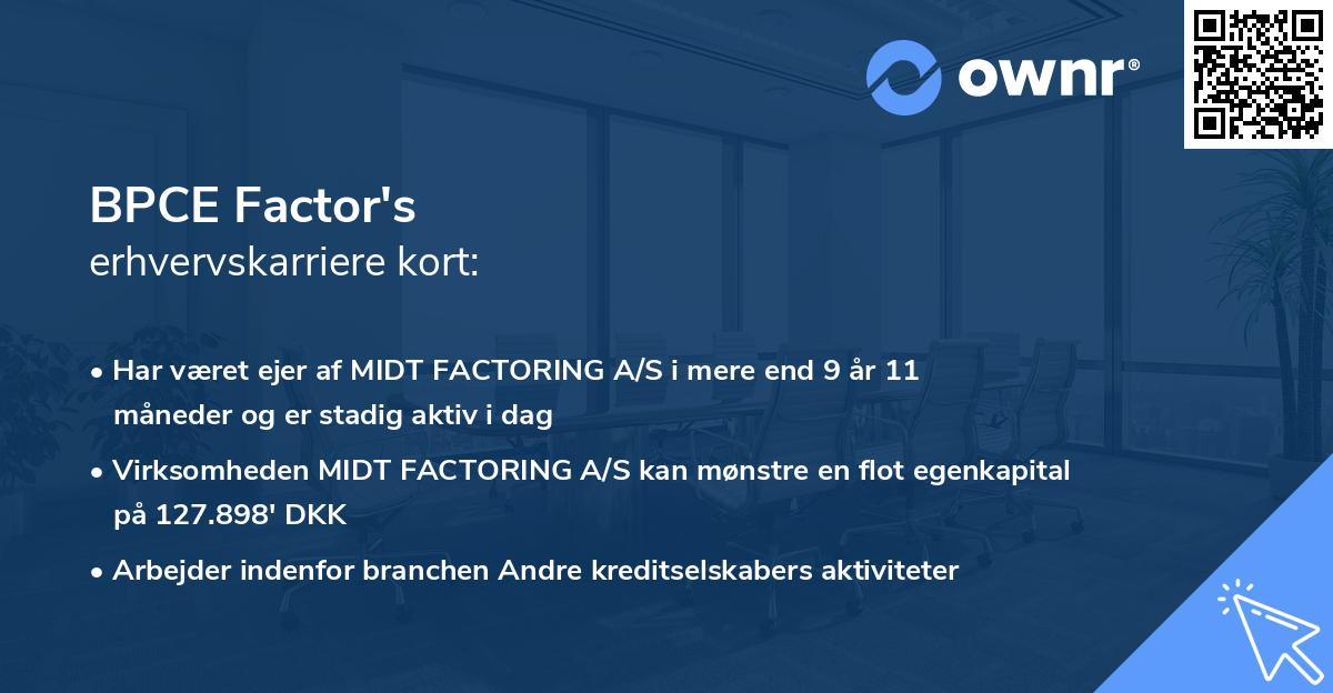 BPCE Factor's erhvervskarriere kort