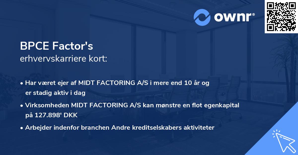 BPCE Factor's erhvervskarriere kort