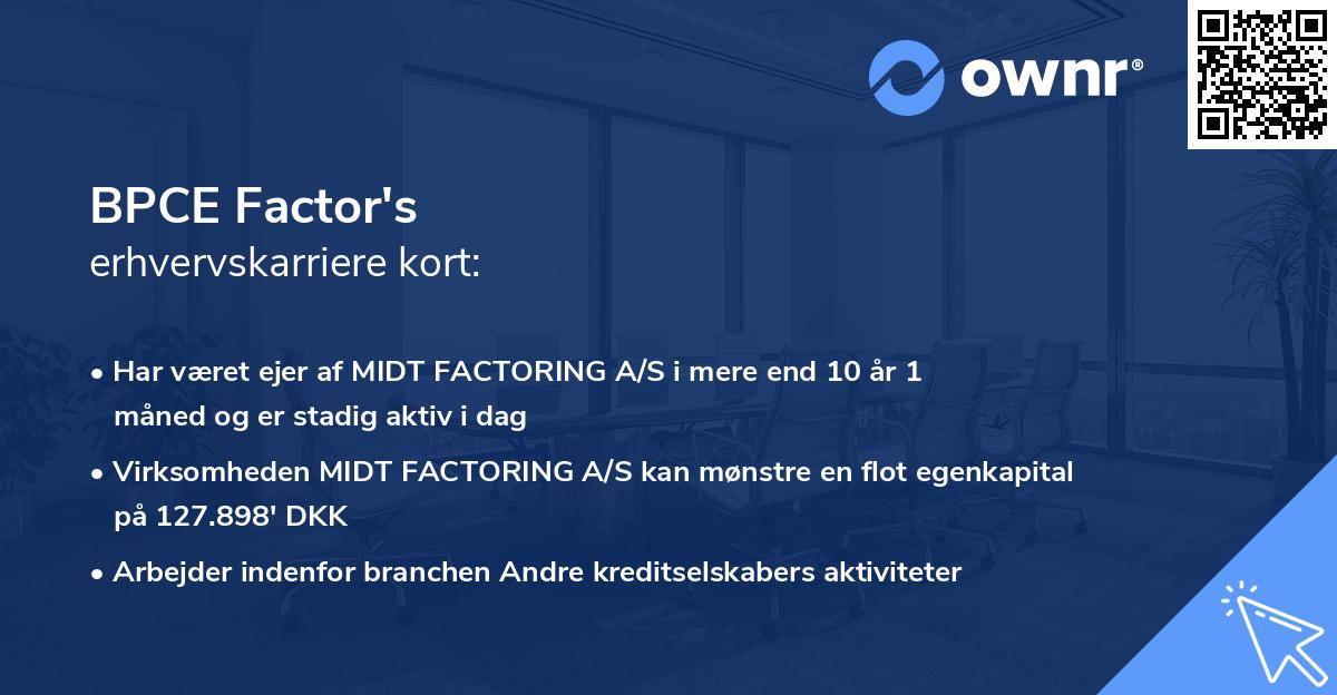BPCE Factor's erhvervskarriere kort