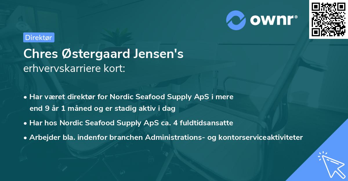 Chres Østergaard Jensen's erhvervskarriere kort
