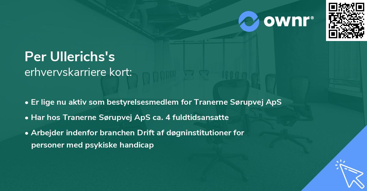 Per Ullerichs's erhvervskarriere kort