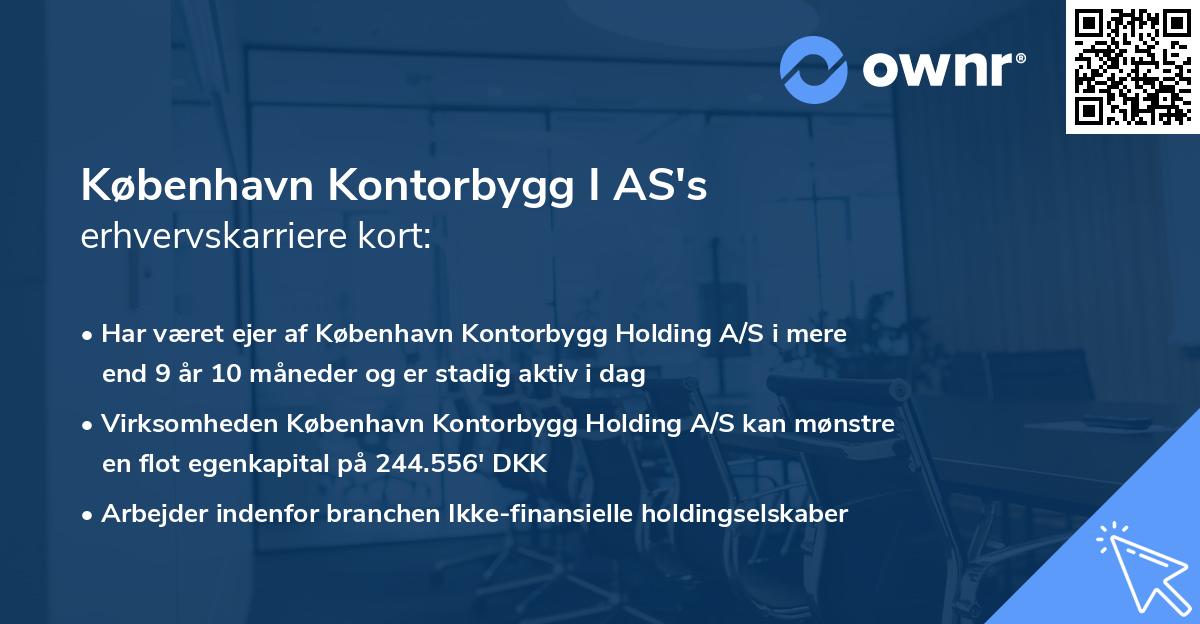 København Kontorbygg I AS's erhvervskarriere kort