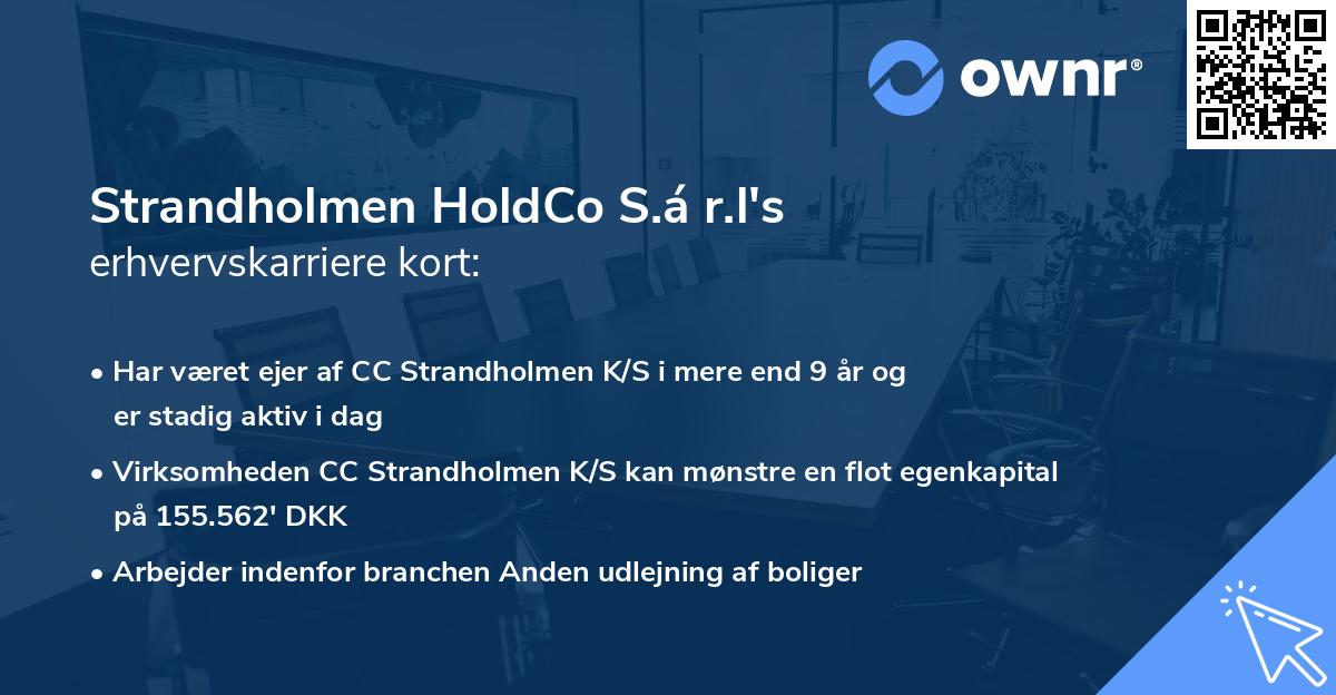 Strandholmen HoldCo S.á r.l's erhvervskarriere kort