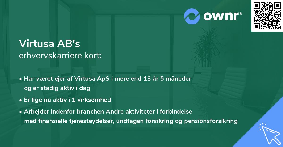 Virtusa AB's erhvervskarriere kort