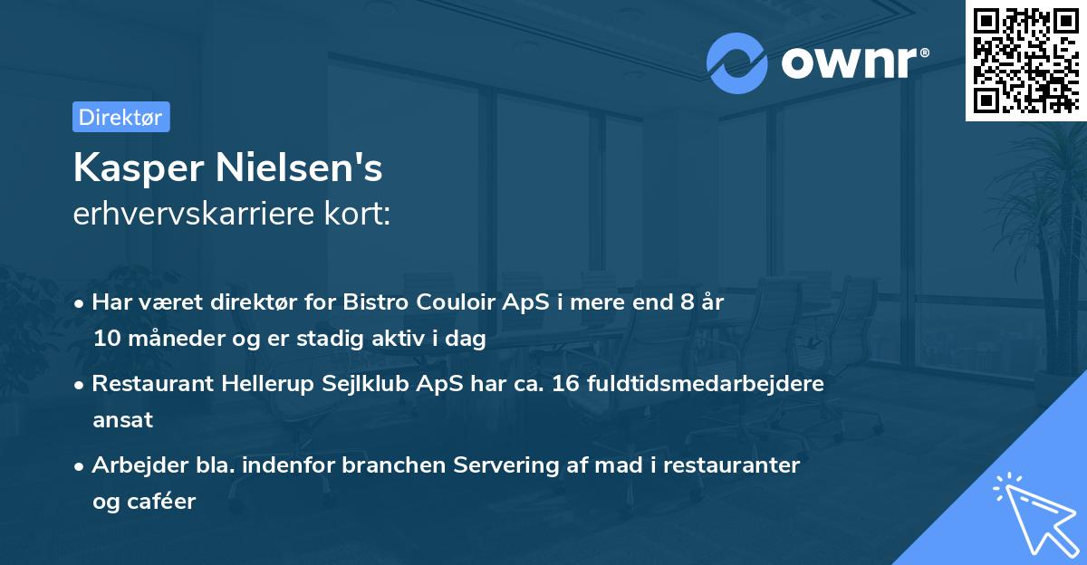 Kasper Nielsen's erhvervskarriere kort