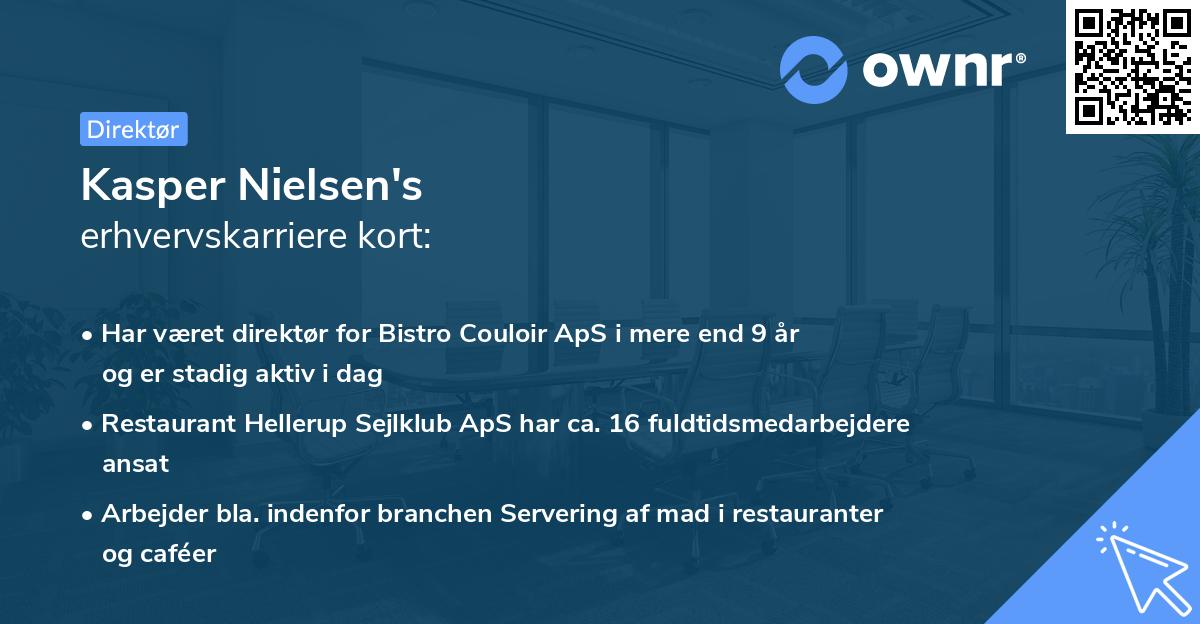 Kasper Nielsen's erhvervskarriere kort