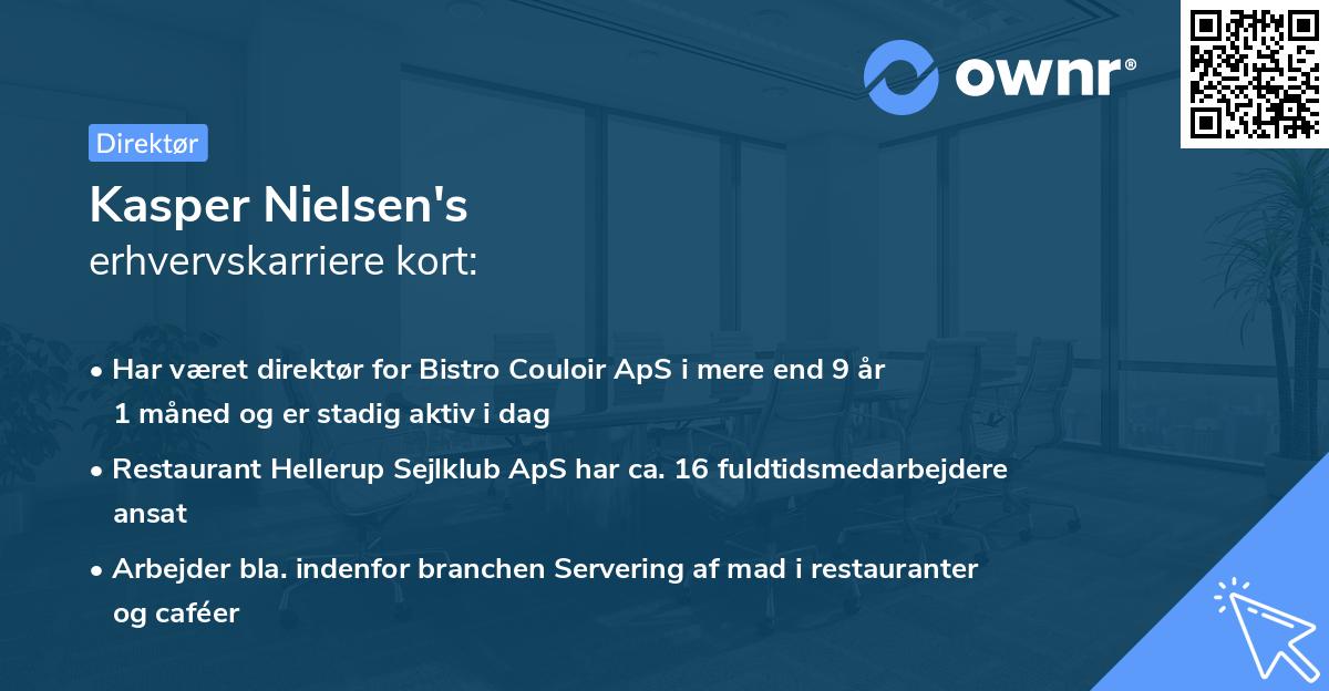Kasper Nielsen's erhvervskarriere kort