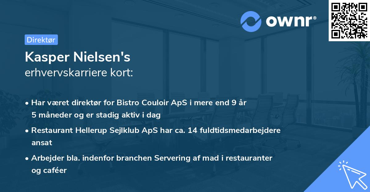 Kasper Nielsen's erhvervskarriere kort