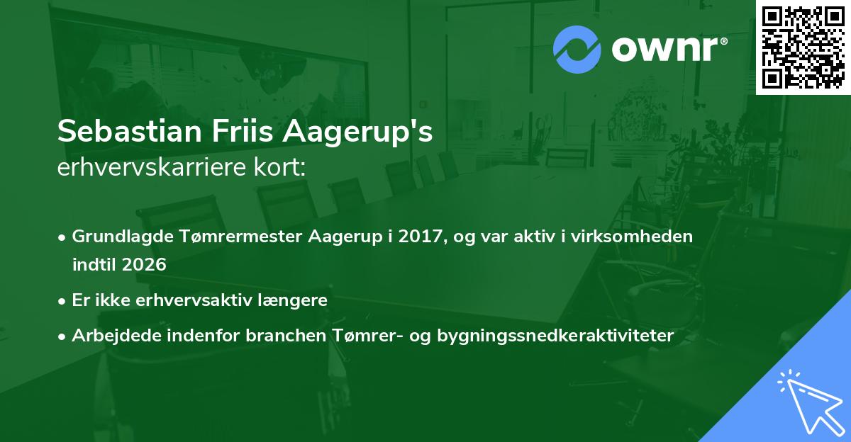 Sebastian Friis Aagerup's erhvervskarriere kort