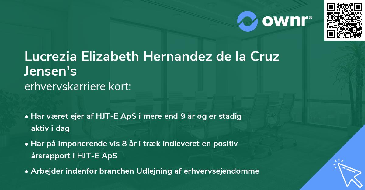 Lucrezia Elizabeth Hernandez de la Cruz Jensen's erhvervskarriere kort