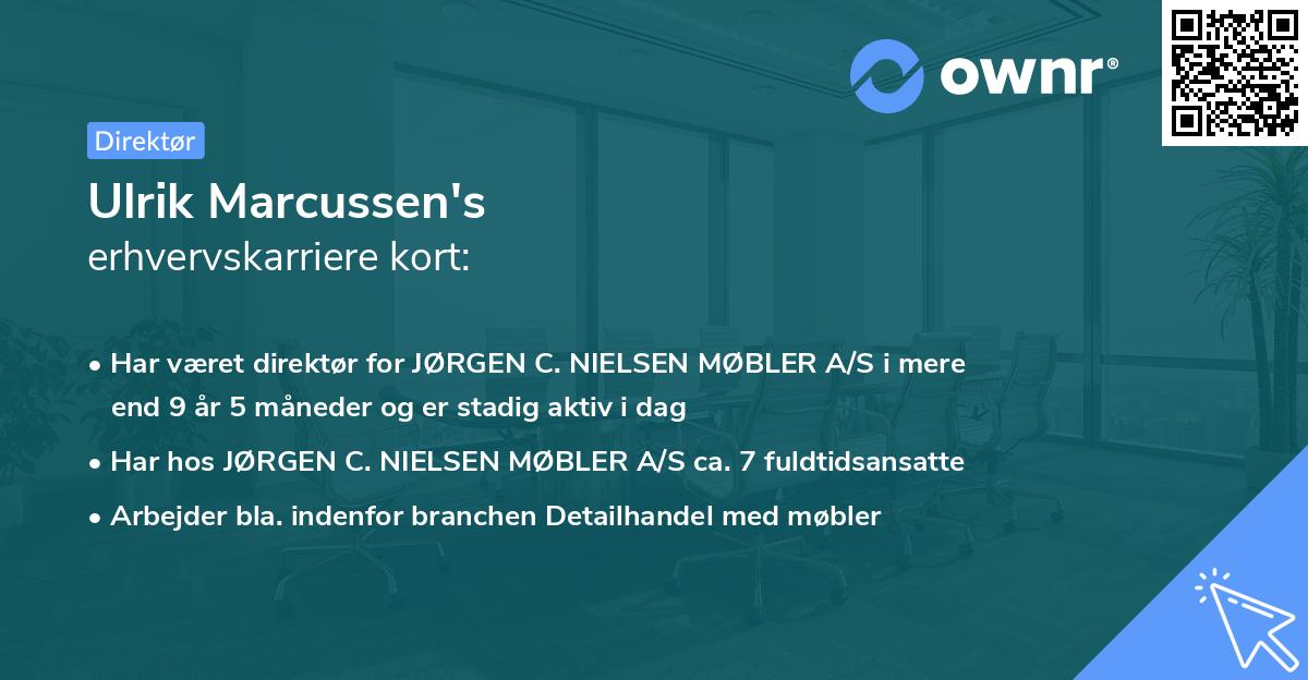 Ulrik Marcussen's erhvervskarriere kort