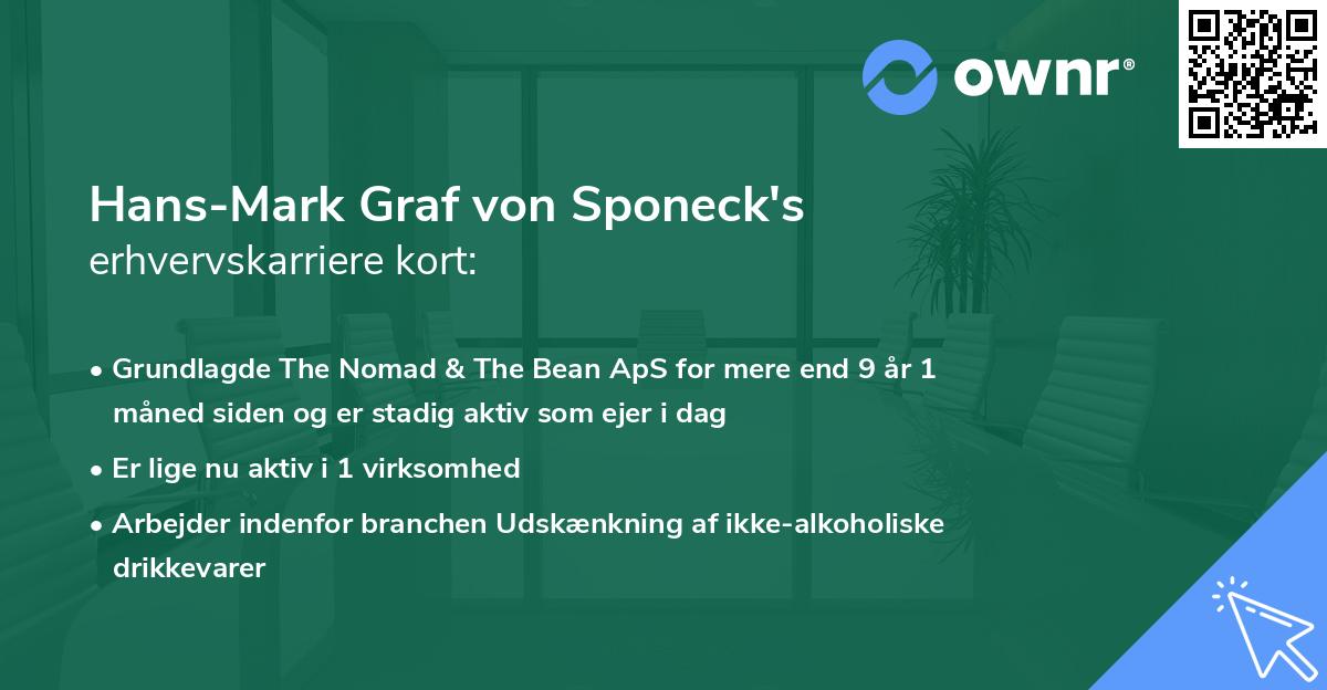 Hans-Mark Graf von Sponeck's erhvervskarriere kort