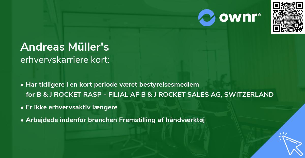 Andreas Müller's erhvervskarriere kort