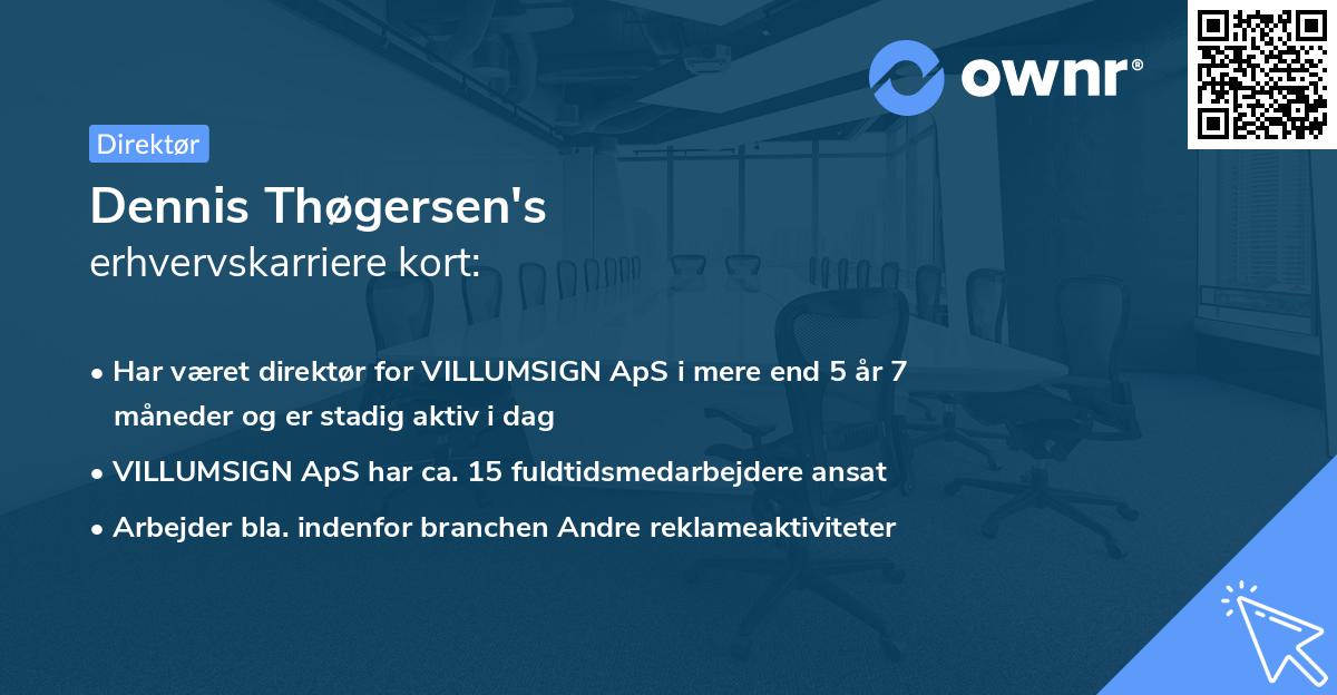 Dennis Thøgersen's erhvervskarriere kort