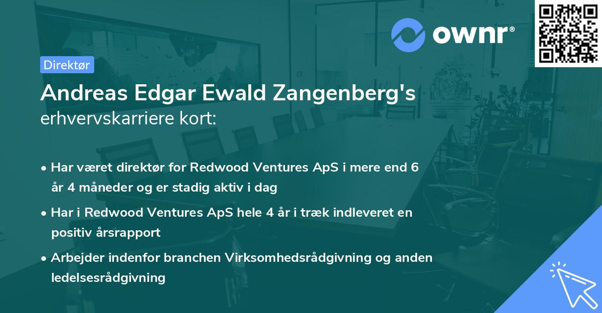 Andreas Edgar Ewald Zangenberg's erhvervskarriere kort