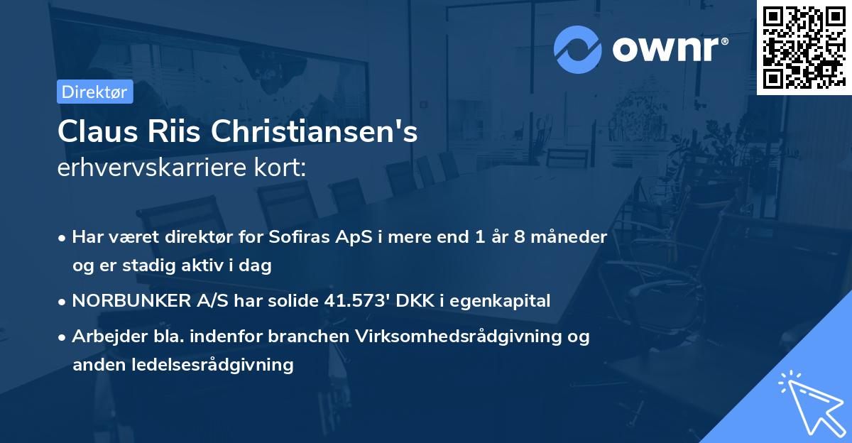 Claus Riis Christiansen's erhvervskarriere kort