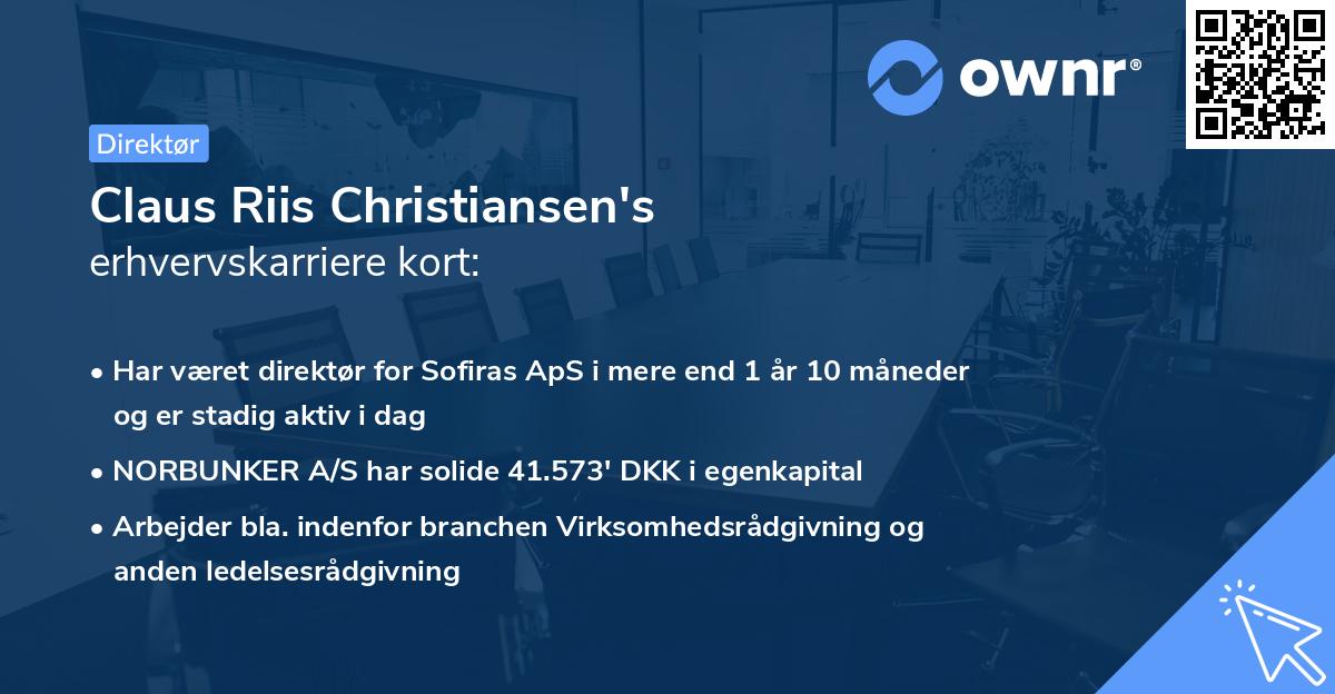 Claus Riis Christiansen's erhvervskarriere kort