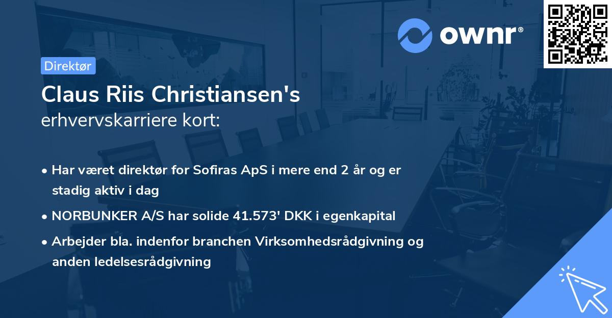 Claus Riis Christiansen's erhvervskarriere kort