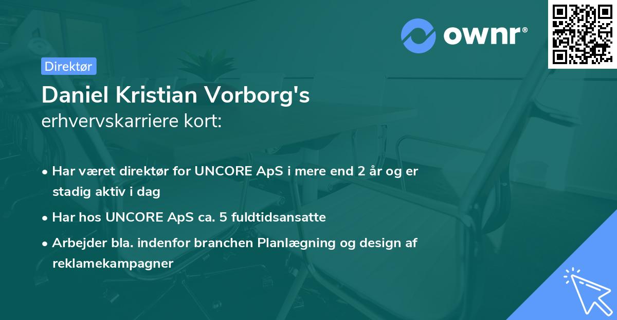 Daniel Kristian Vorborg's erhvervskarriere kort