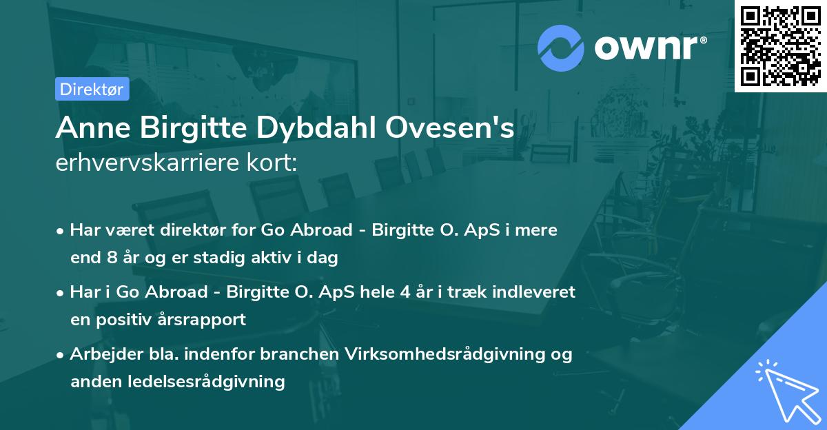 Anne Birgitte Dybdahl Ovesen's erhvervskarriere kort