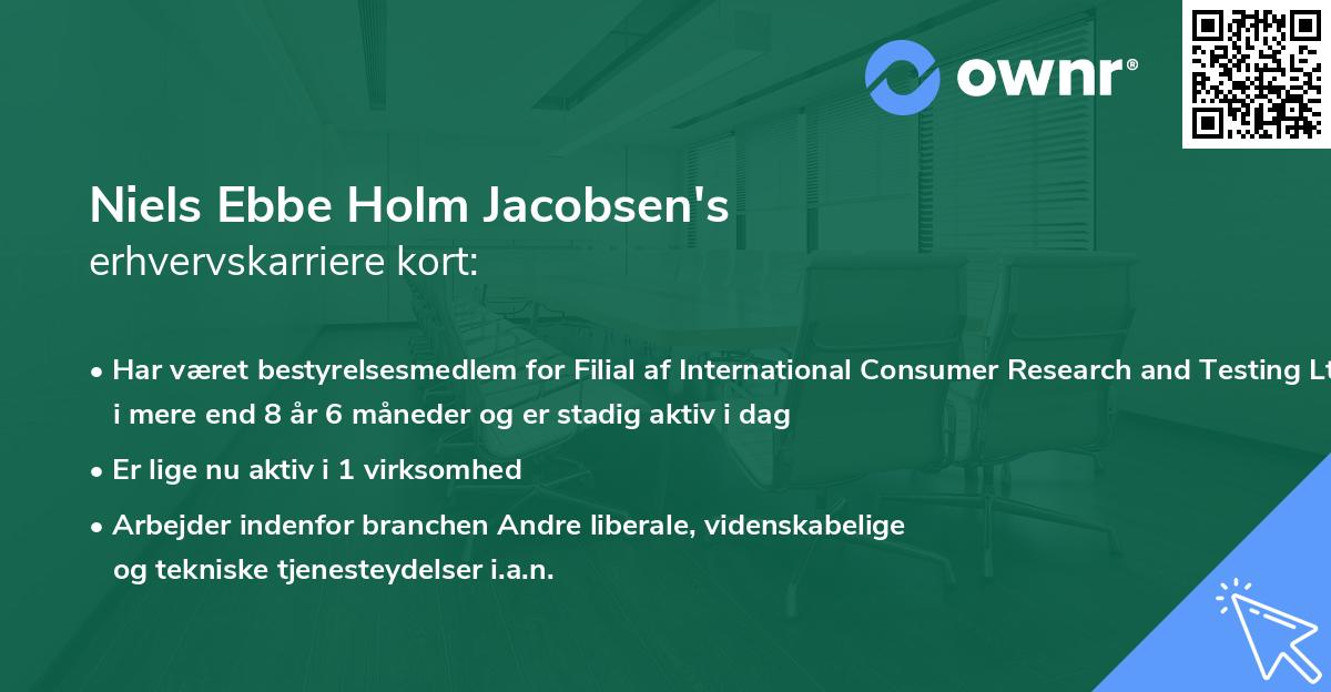 Niels Ebbe Holm Jacobsen's erhvervskarriere kort