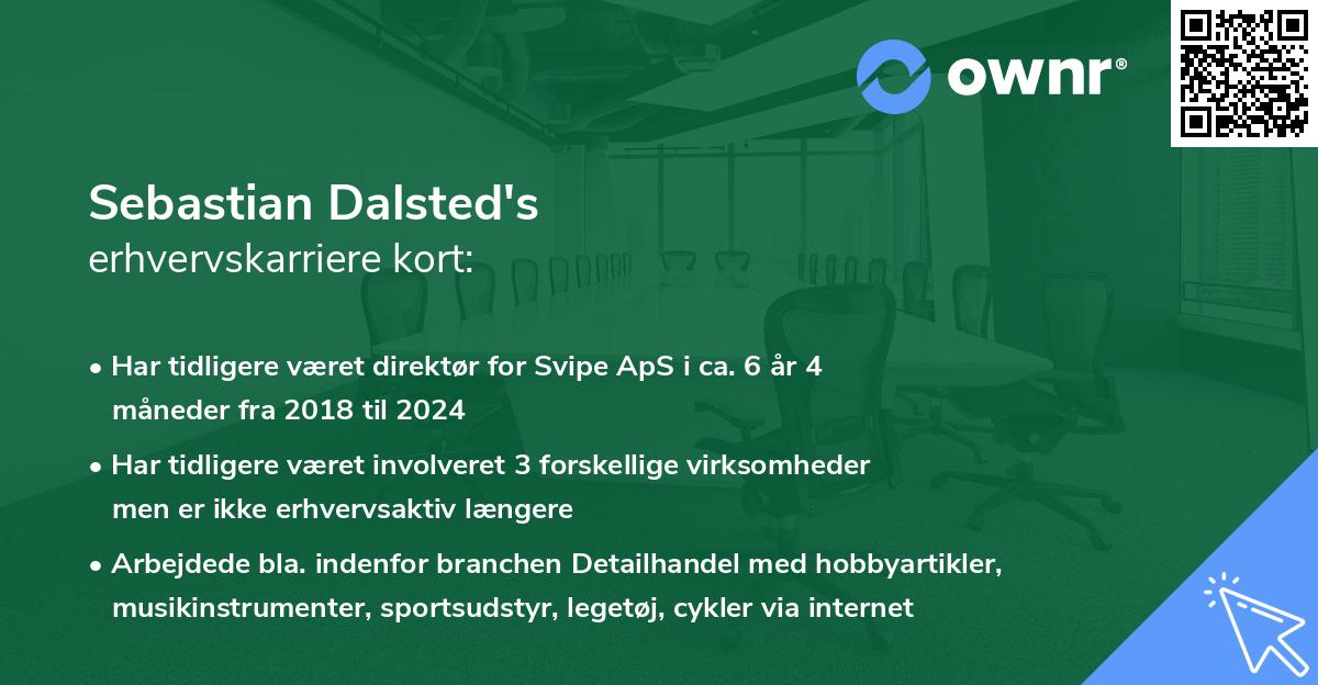 Sebastian Dalsted's erhvervskarriere kort