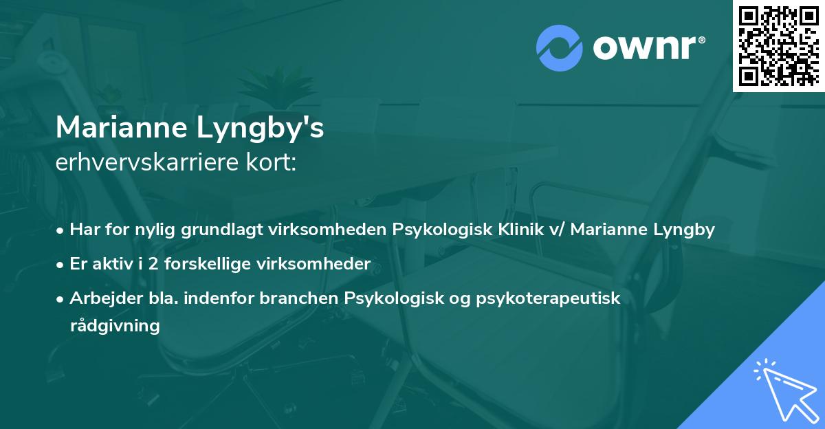 Marianne Lyngby's erhvervskarriere kort