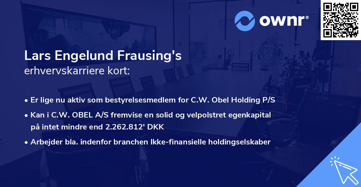 Lars Engelund Frausing's erhvervskarriere kort