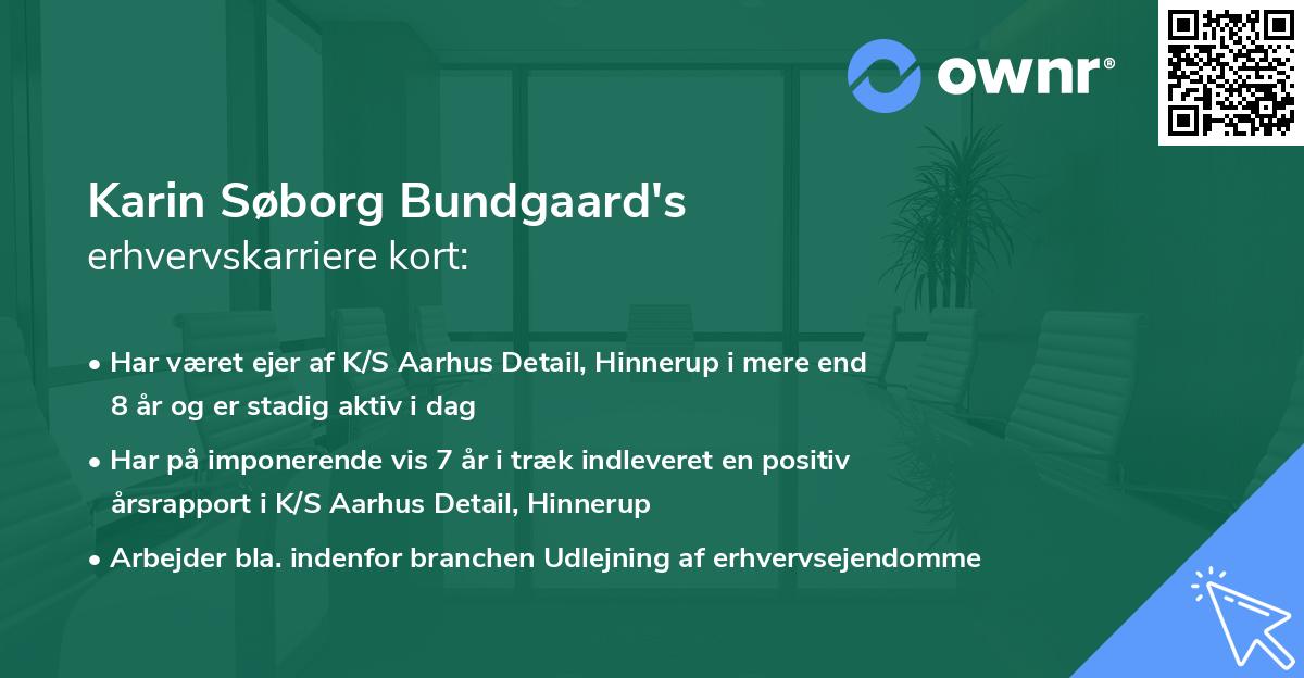 Karin Søborg Bundgaard's erhvervskarriere kort