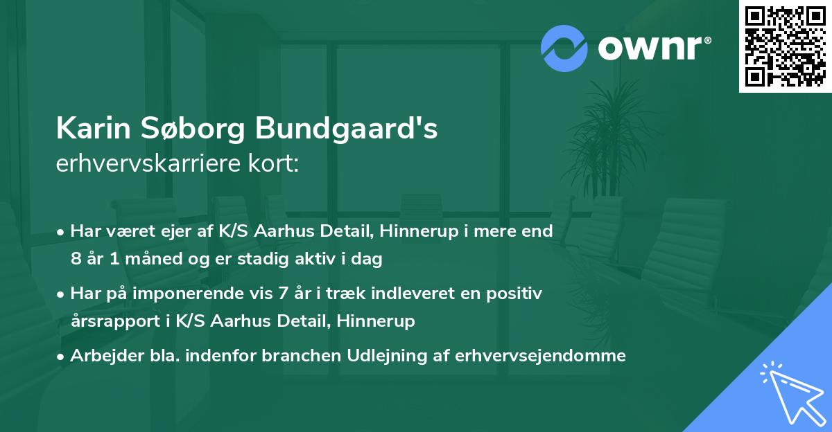 Karin Søborg Bundgaard's erhvervskarriere kort