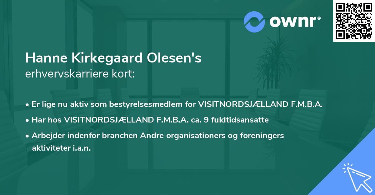Hanne Kirkegaard Olesen's erhvervskarriere kort