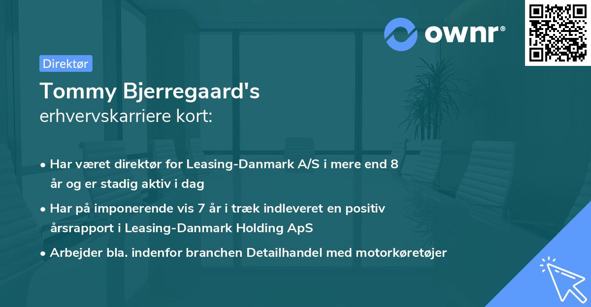 Tommy Bjerregaard's erhvervskarriere kort