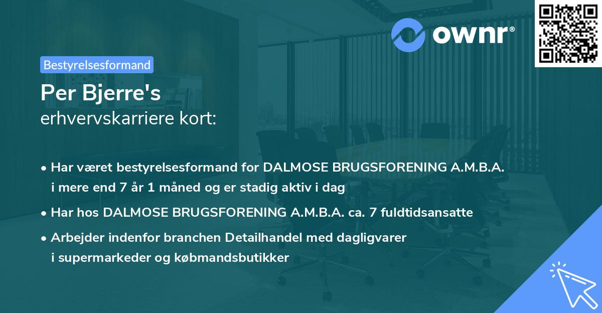 Per Bjerre's erhvervskarriere kort