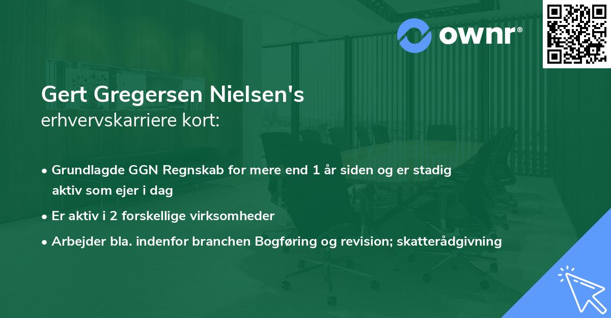 Gert Gregersen Nielsen's erhvervskarriere kort