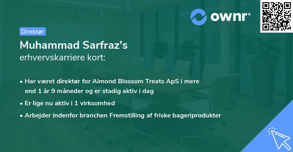 Muhammad Sarfraz's erhvervskarriere kort