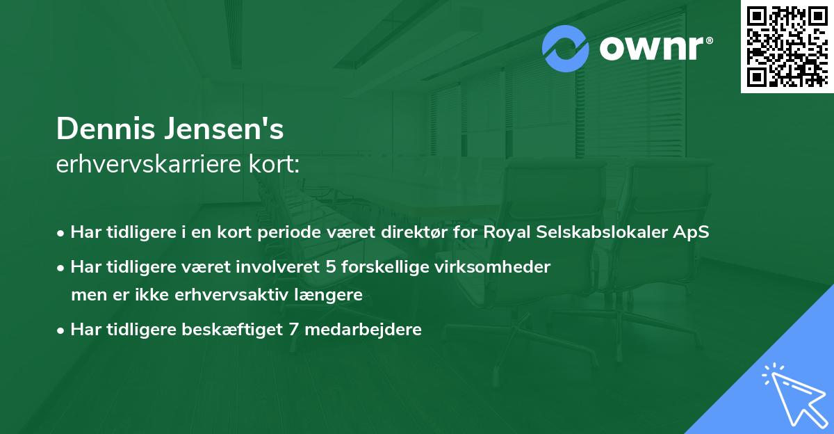 Dennis Jensen's erhvervskarriere kort